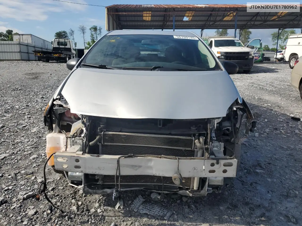 2014 Toyota Prius VIN: JTDKN3DU7E1780962 Lot: 56709145