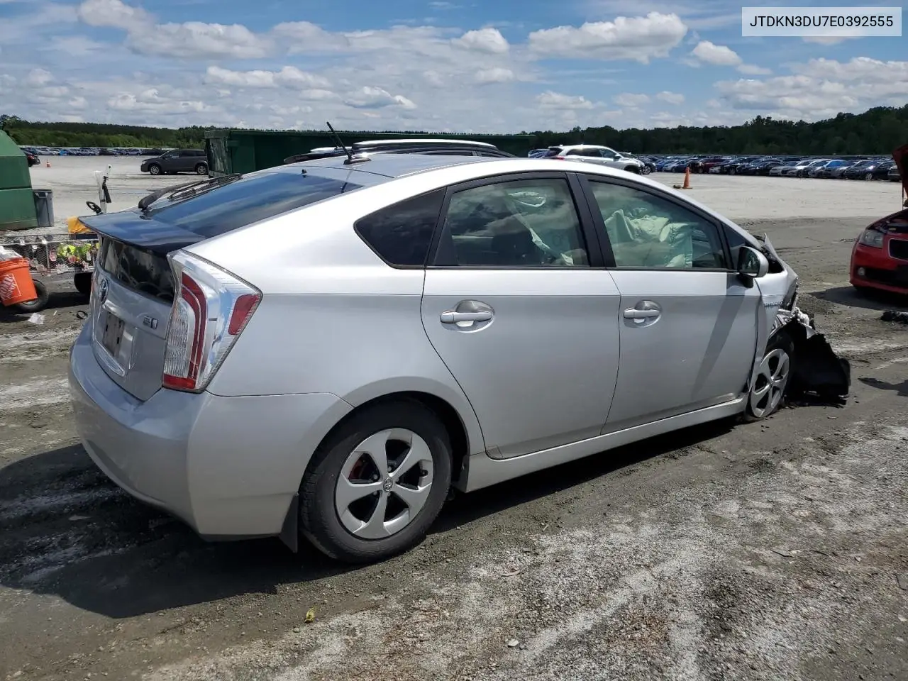 2014 Toyota Prius VIN: JTDKN3DU7E0392555 Lot: 56793485