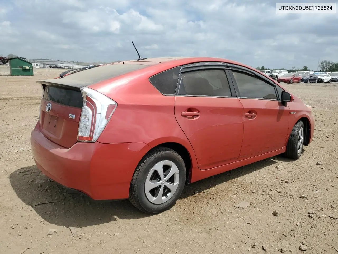2014 Toyota Prius VIN: JTDKN3DU5E1736524 Lot: 56874345