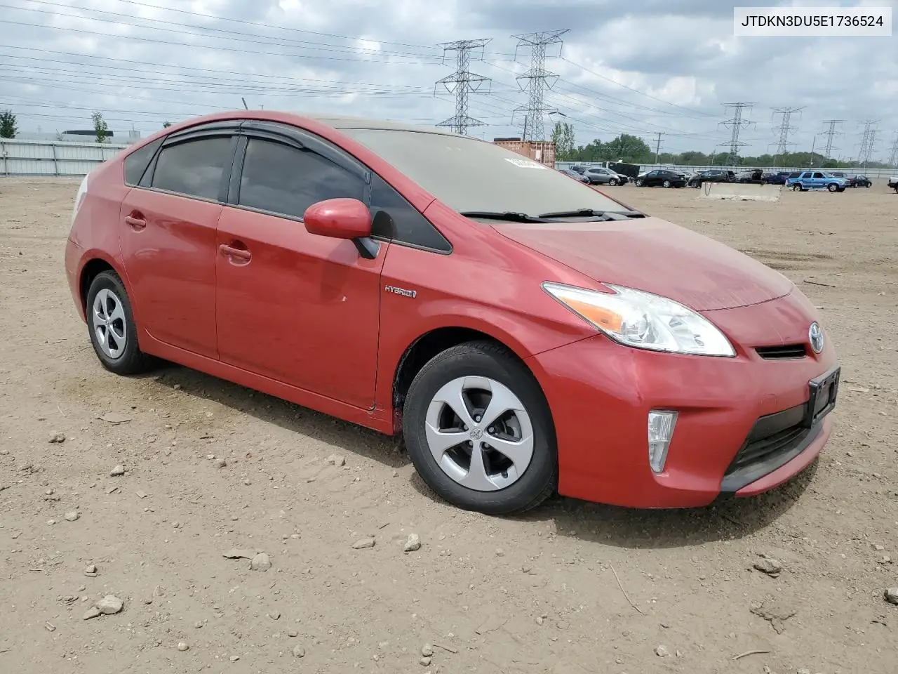 2014 Toyota Prius VIN: JTDKN3DU5E1736524 Lot: 56874345