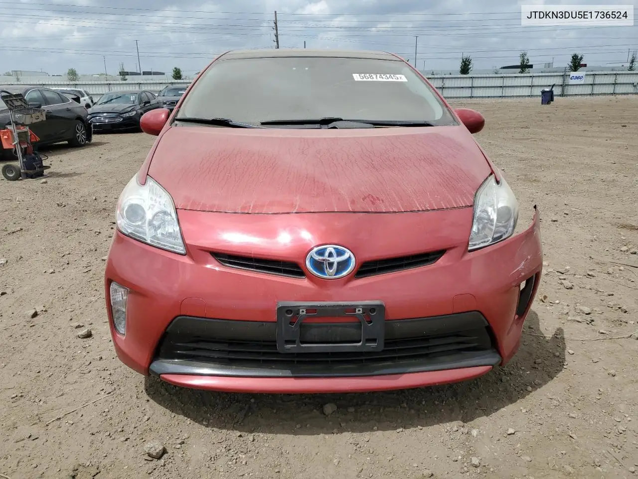 2014 Toyota Prius VIN: JTDKN3DU5E1736524 Lot: 56874345