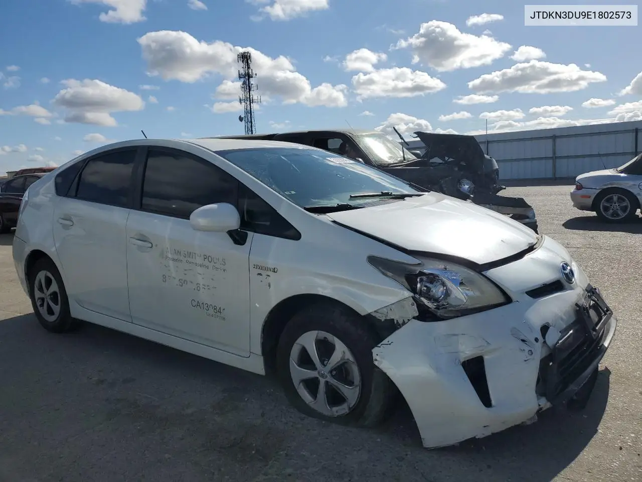 2014 Toyota Prius VIN: JTDKN3DU9E1802573 Lot: 56900045
