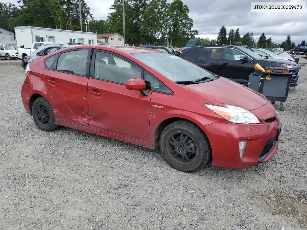 2014 Toyota Prius VIN: JTDKN3DU3E0359973 Lot: 56906065