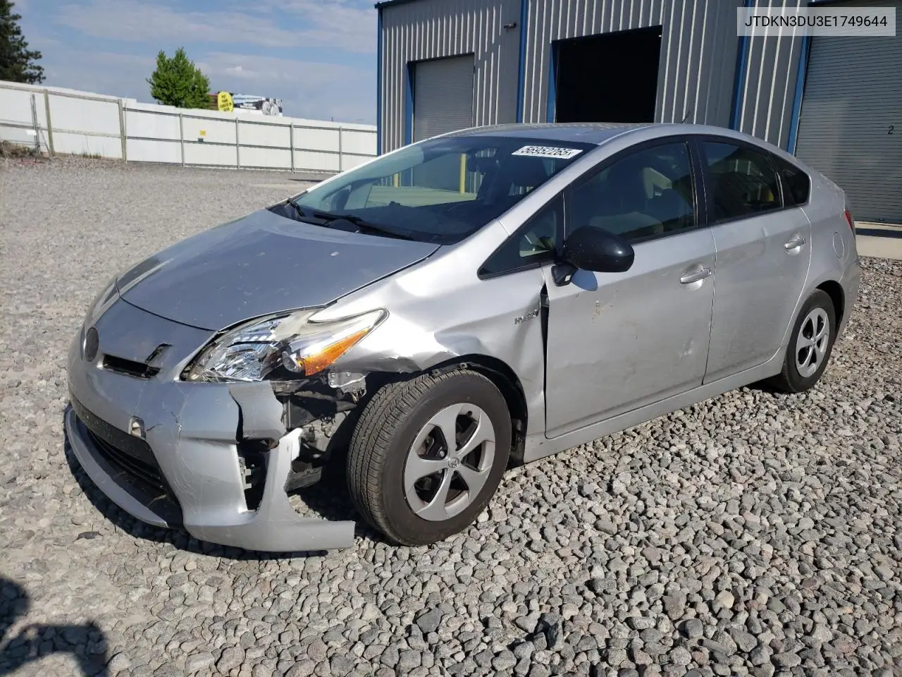 2014 Toyota Prius VIN: JTDKN3DU3E1749644 Lot: 56952265