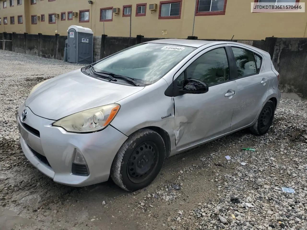2014 Toyota Prius C VIN: JTDKDTB36E1570446 Lot: 57044645