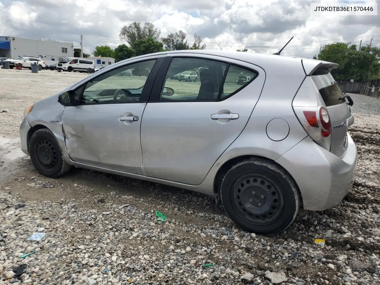2014 Toyota Prius C VIN: JTDKDTB36E1570446 Lot: 57044645