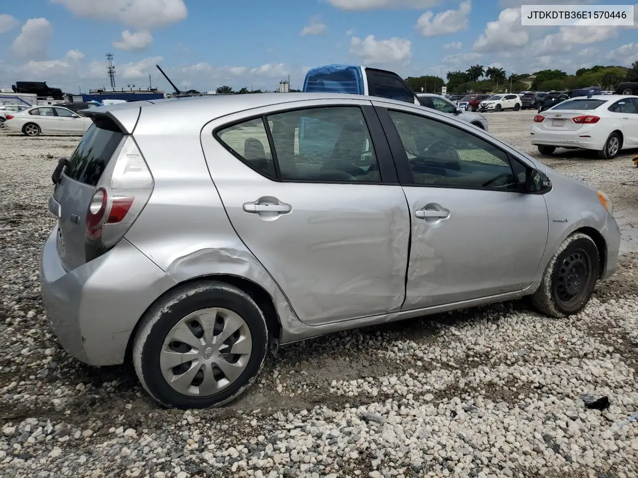 2014 Toyota Prius C VIN: JTDKDTB36E1570446 Lot: 57044645