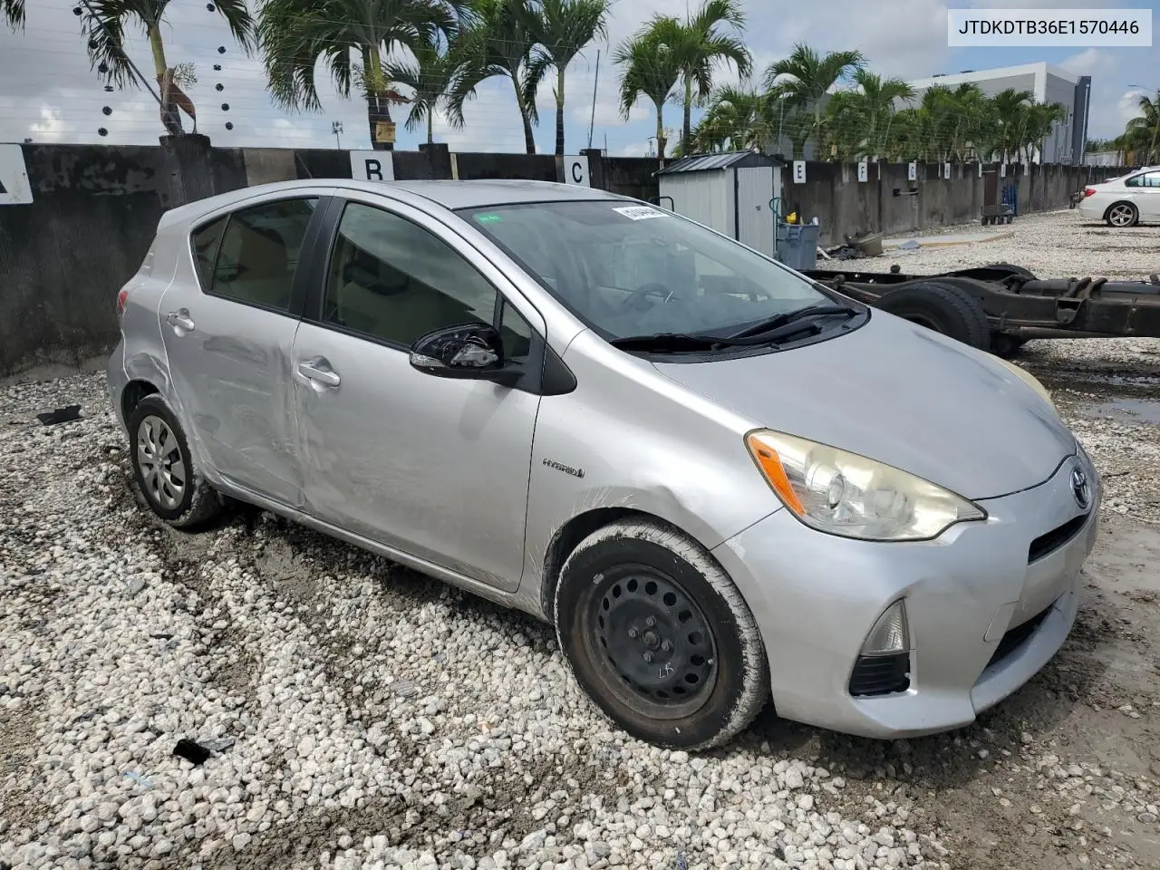 2014 Toyota Prius C VIN: JTDKDTB36E1570446 Lot: 57044645