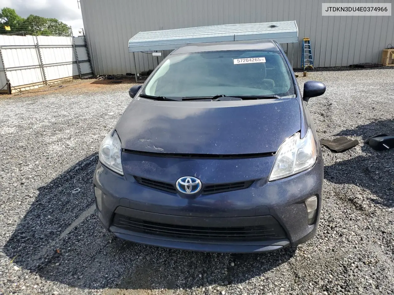2014 Toyota Prius VIN: JTDKN3DU4E0374966 Lot: 57204265