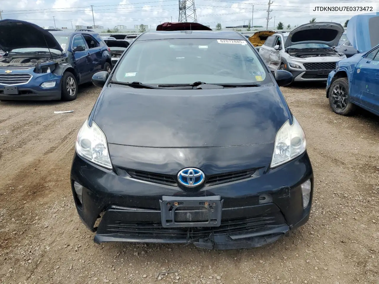2014 Toyota Prius VIN: JTDKN3DU7E0373472 Lot: 62072885