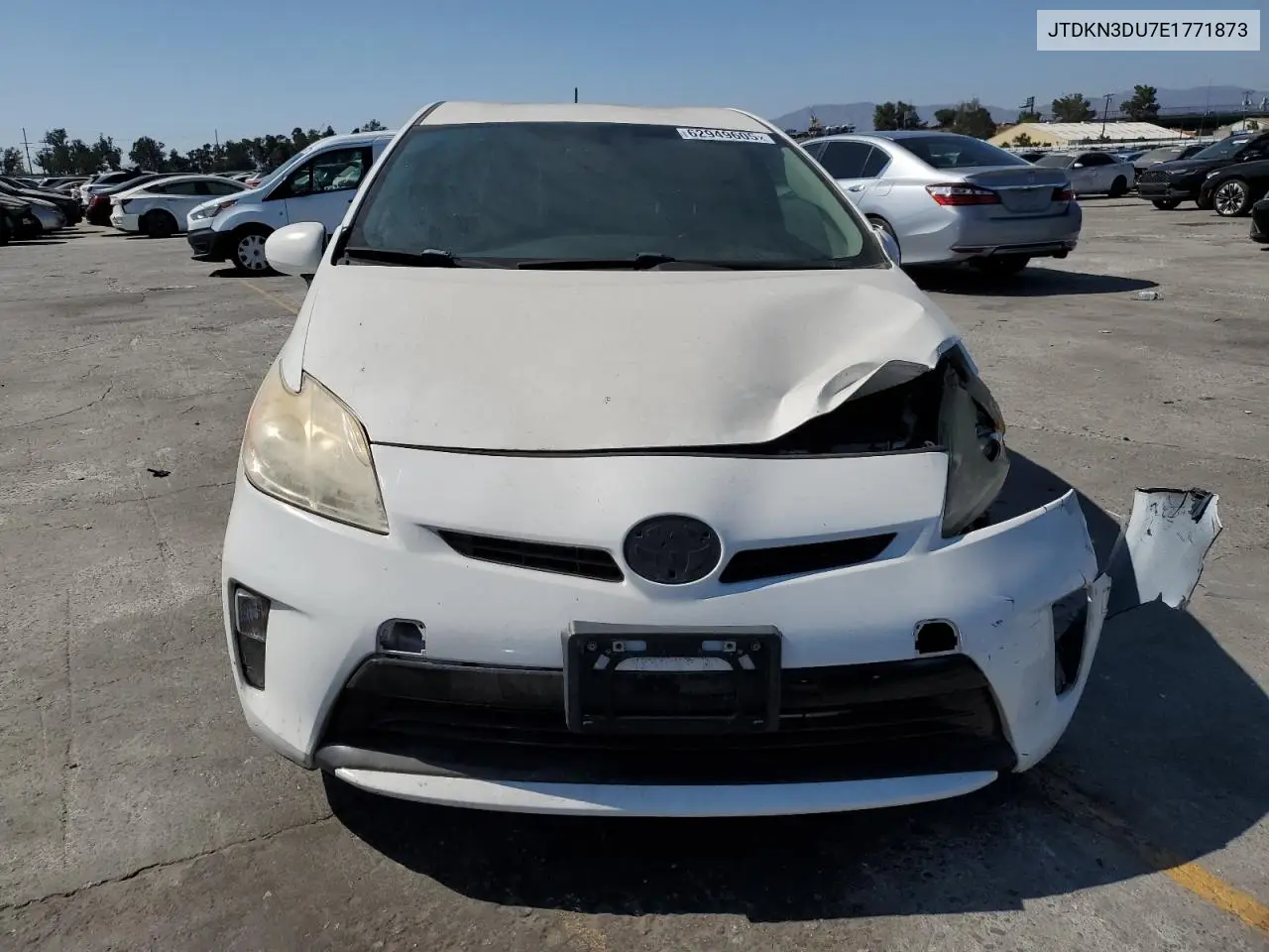 2014 Toyota Prius VIN: JTDKN3DU7E1771873 Lot: 62949605