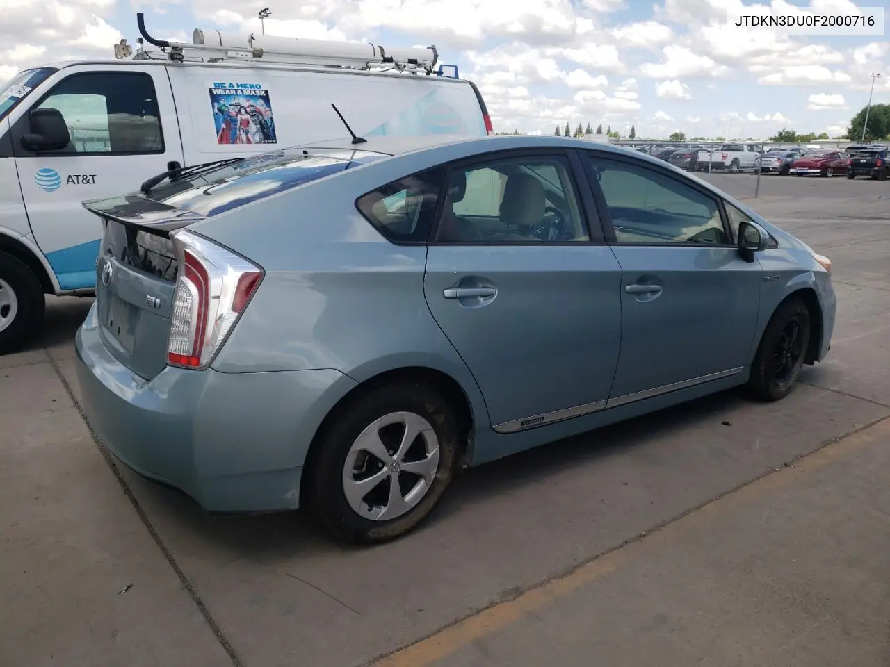 2015 Toyota Prius VIN: JTDKN3DU0F2000716 Lot: 56604535