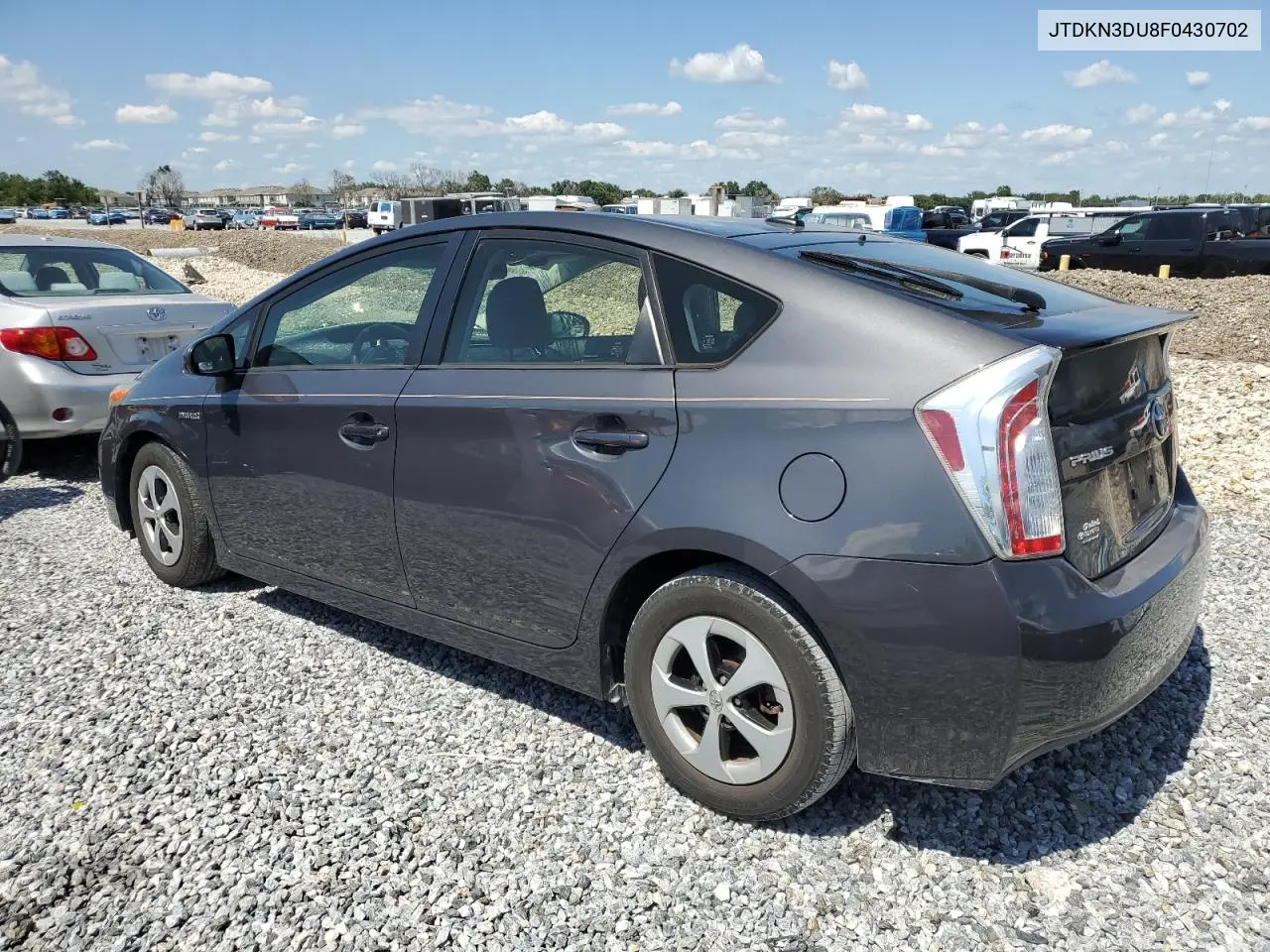 2015 Toyota Prius VIN: JTDKN3DU8F0430702 Lot: 56943775