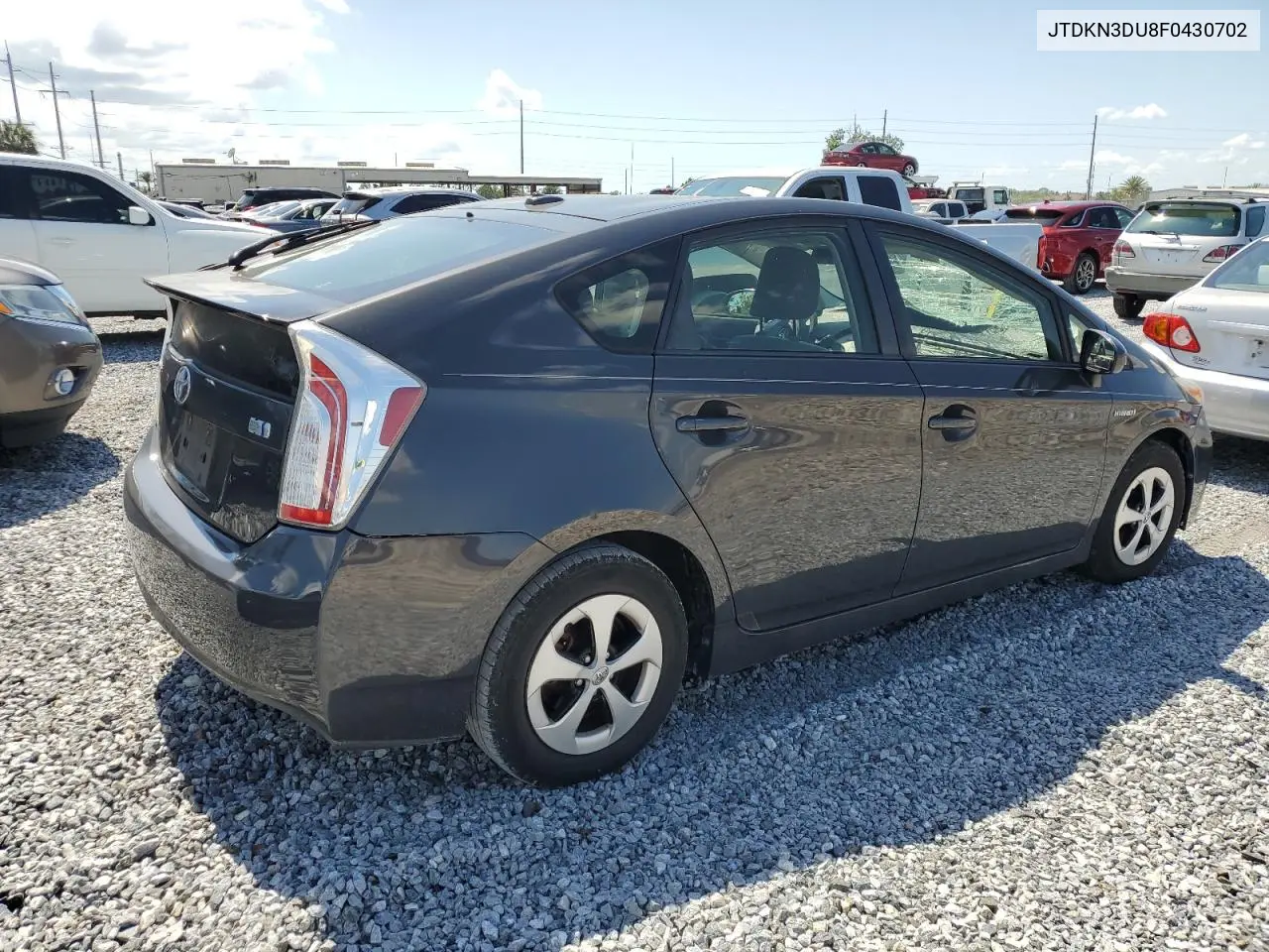 2015 Toyota Prius VIN: JTDKN3DU8F0430702 Lot: 56943775
