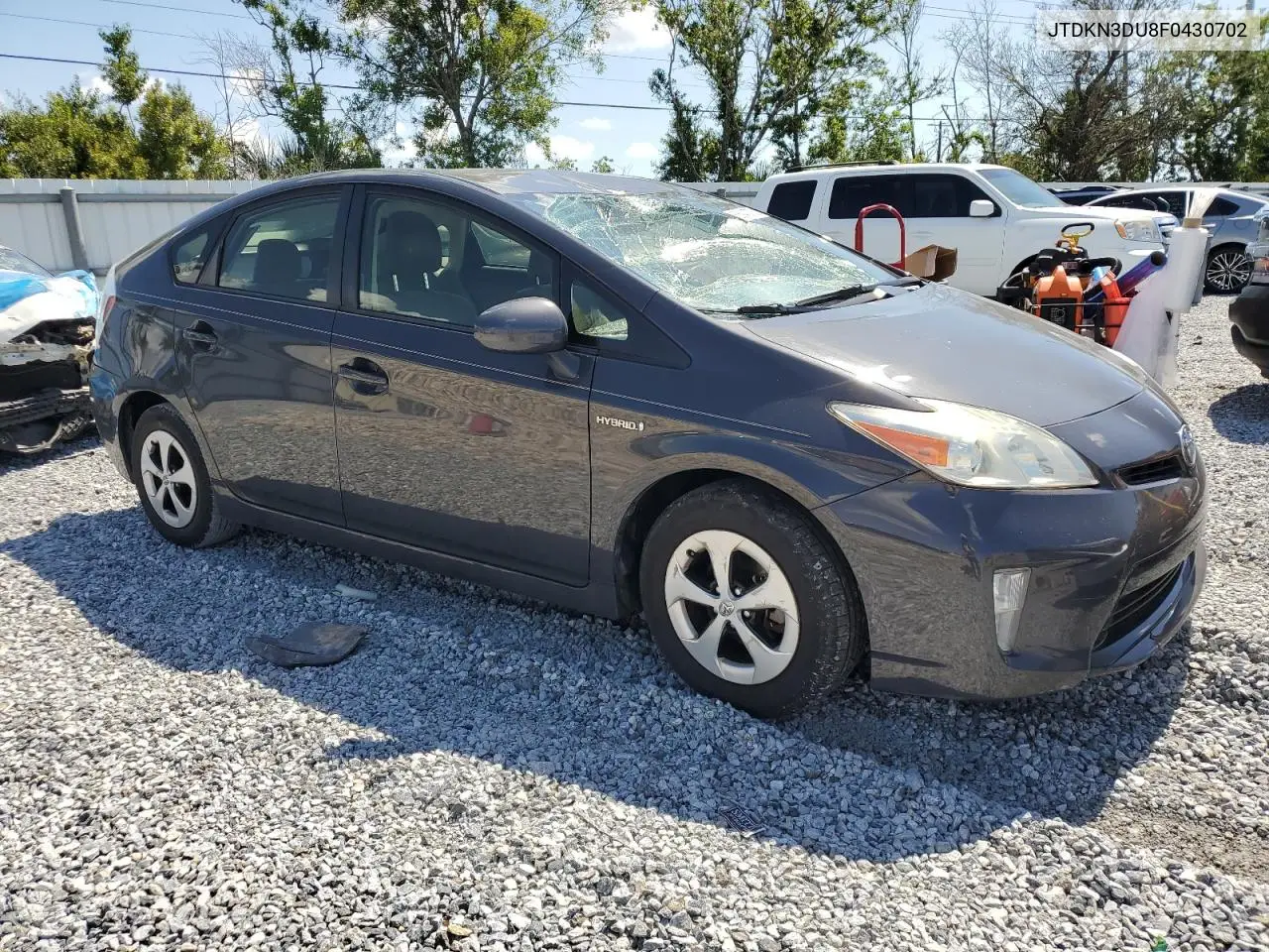 2015 Toyota Prius VIN: JTDKN3DU8F0430702 Lot: 56943775