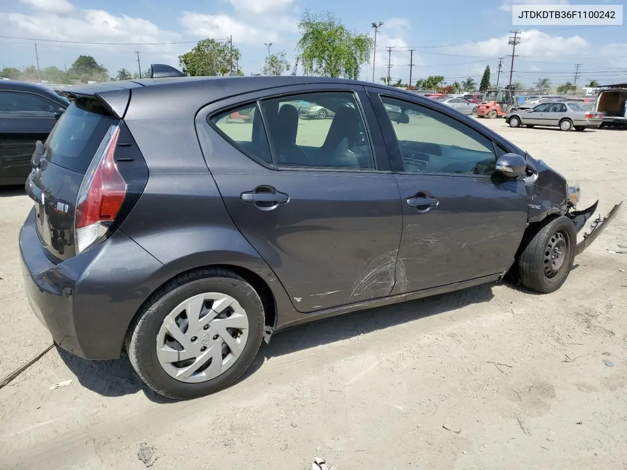 2015 Toyota Prius C VIN: JTDKDTB36F1100242 Lot: 56987025