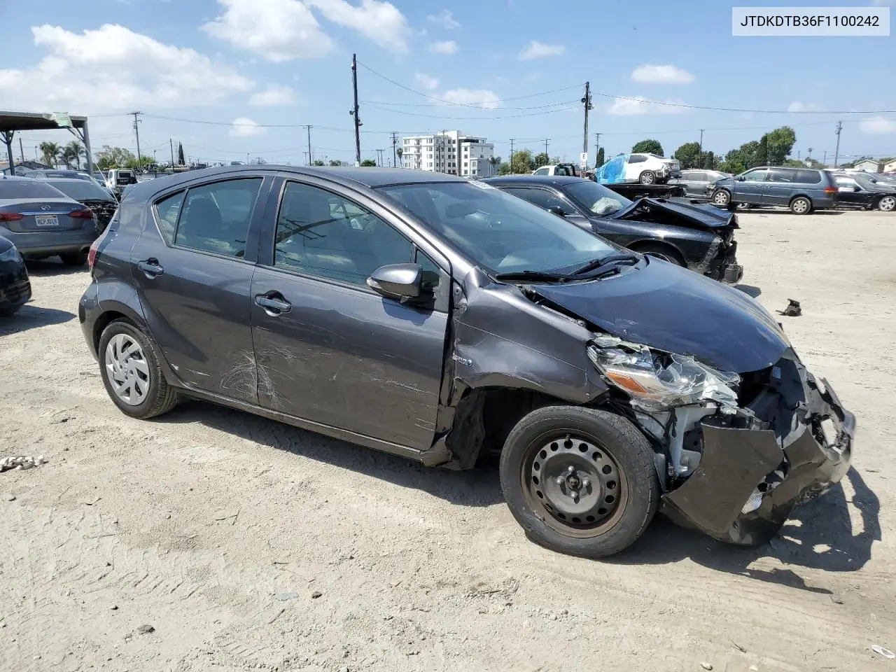 2015 Toyota Prius C VIN: JTDKDTB36F1100242 Lot: 56987025
