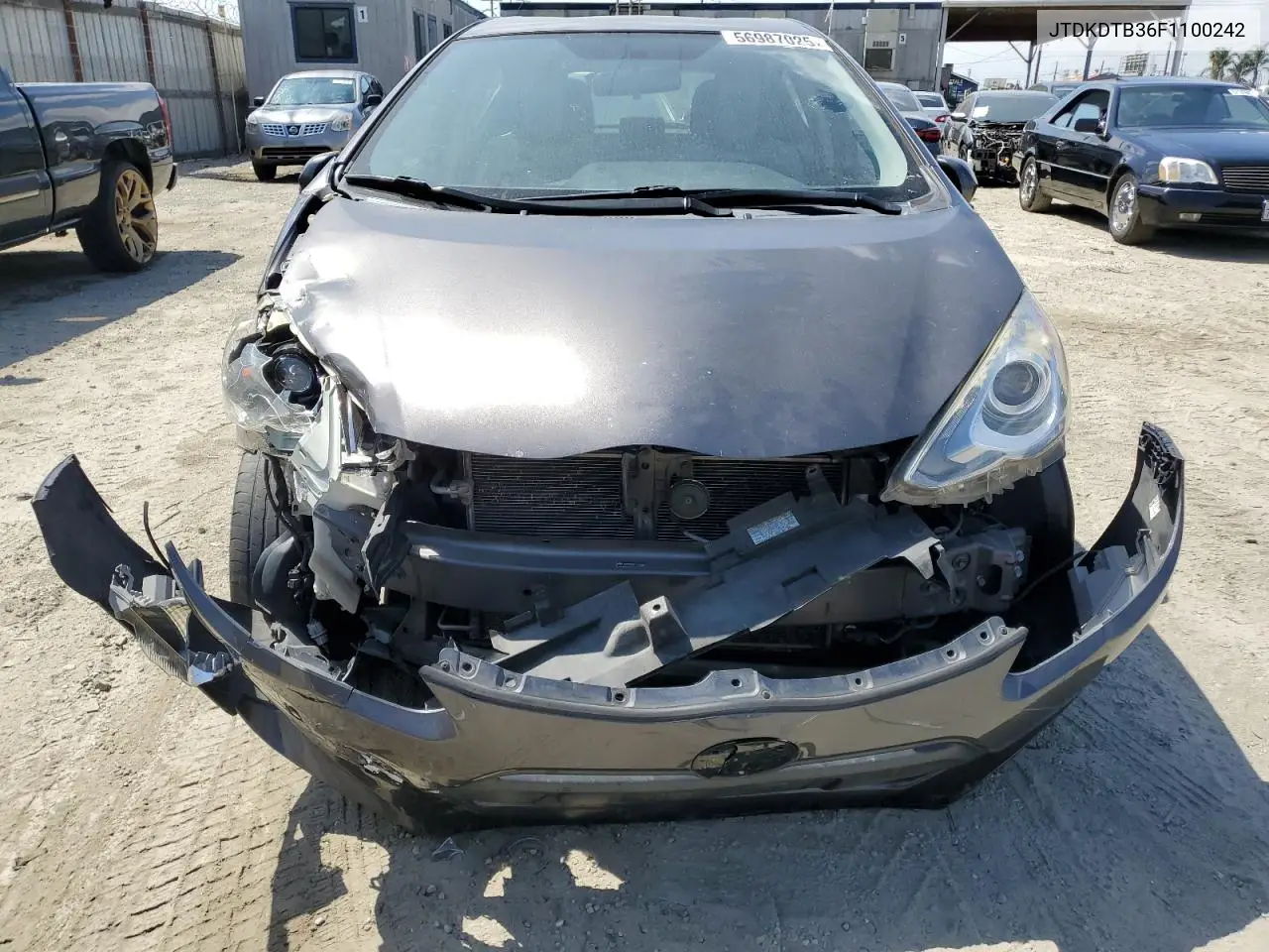 2015 Toyota Prius C VIN: JTDKDTB36F1100242 Lot: 56987025