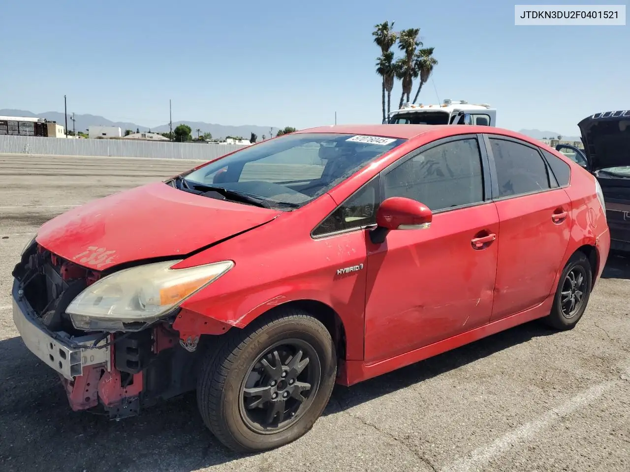 2015 Toyota Prius VIN: JTDKN3DU2F0401521 Lot: 57076045