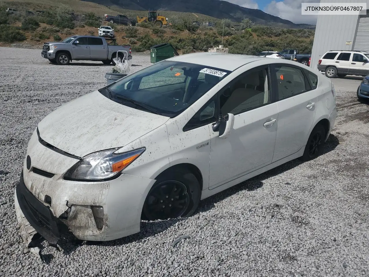 2015 Toyota Prius VIN: JTDKN3DU9F0467807 Lot: 57103875