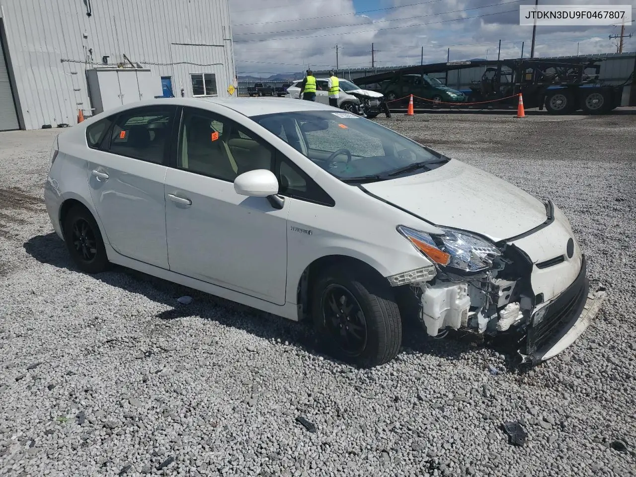 2015 Toyota Prius VIN: JTDKN3DU9F0467807 Lot: 57103875