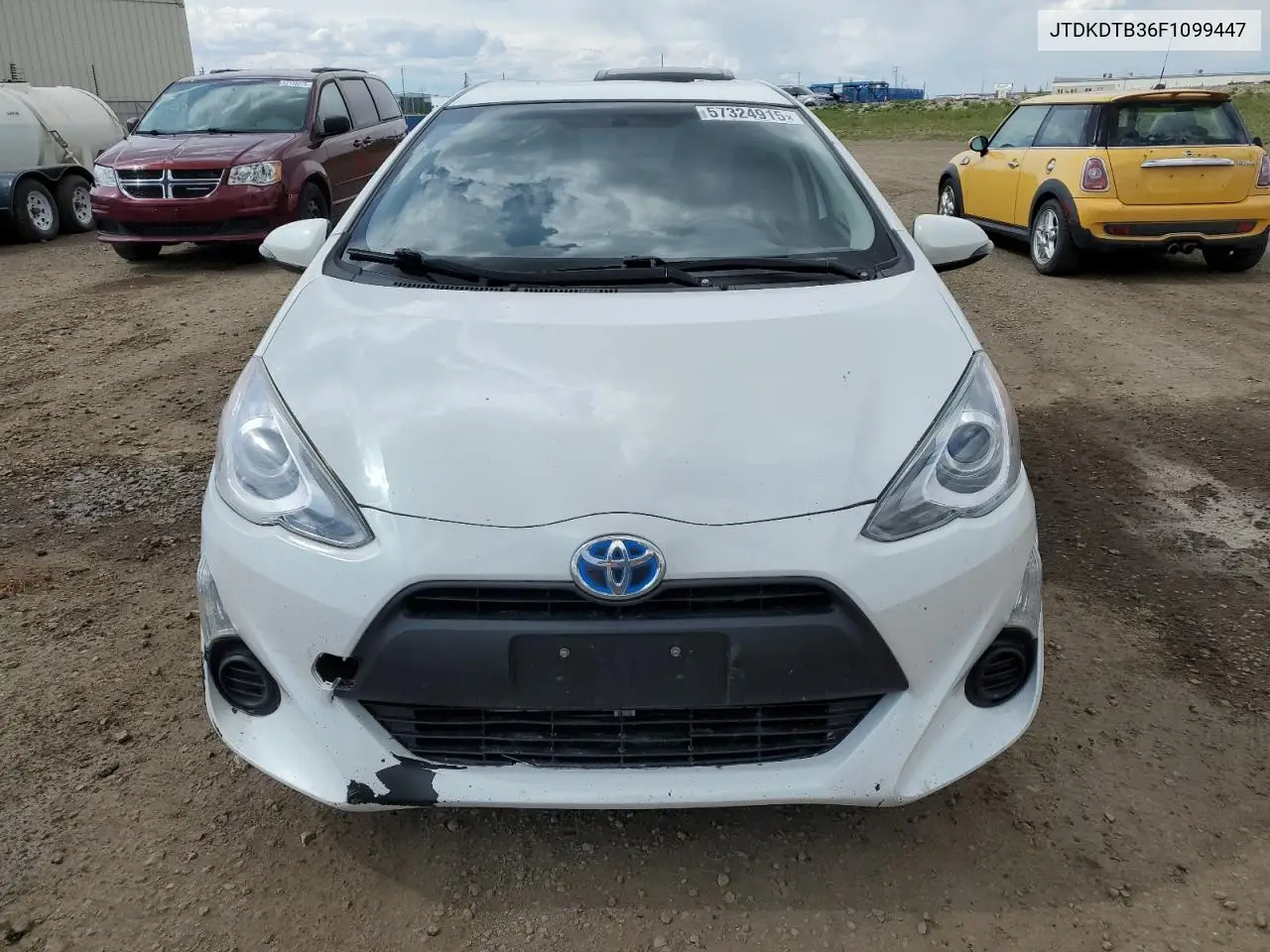 2015 Toyota Prius C VIN: JTDKDTB36F1099447 Lot: 57324915