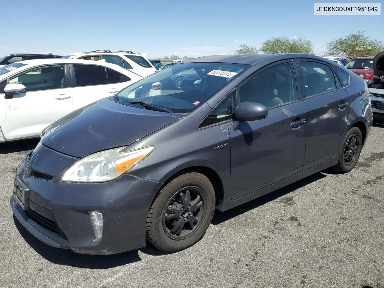 2015 Toyota Prius VIN: JTDKN3DUXF1951849 Lot: 62610515