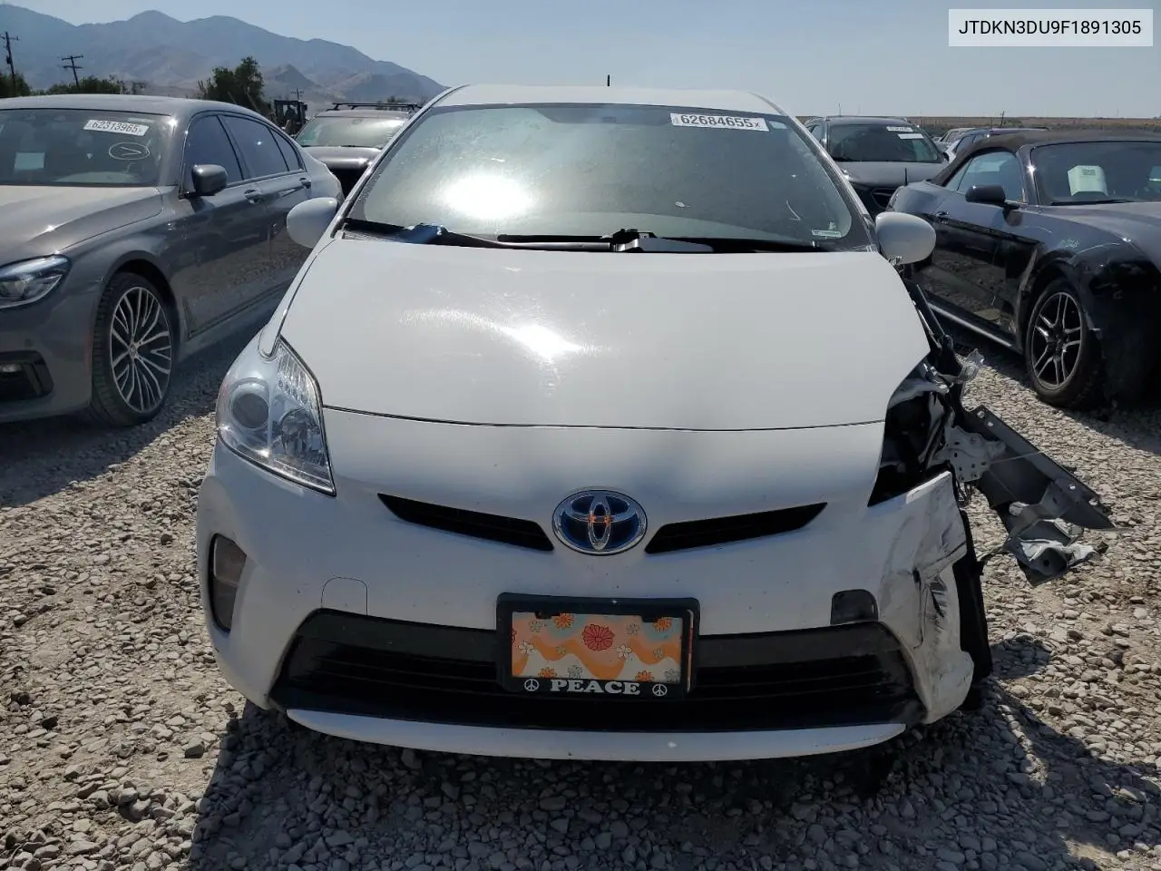 2015 Toyota Prius VIN: JTDKN3DU9F1891305 Lot: 62684655