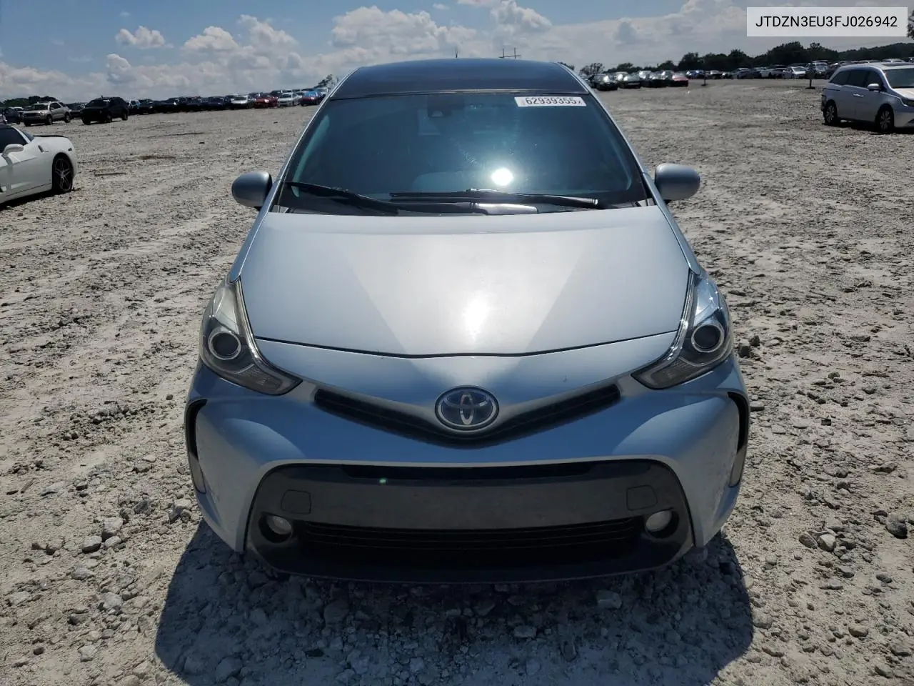 2015 Toyota Prius V VIN: JTDZN3EU3FJ026942 Lot: 62939355