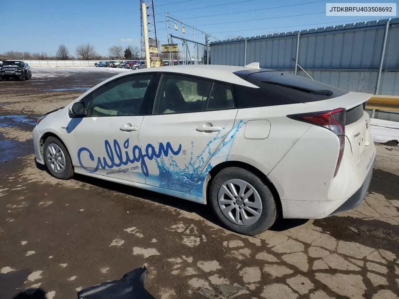 2016 Toyota Prius VIN: JTDKBRFU4G3508692 Lot: 46131475