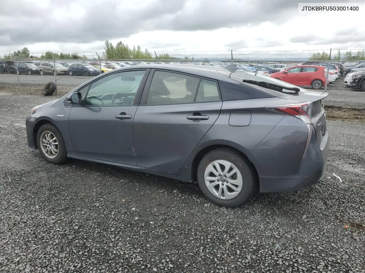 2016 Toyota Prius VIN: JTDKBRFU5G3001400 Lot: 56413545