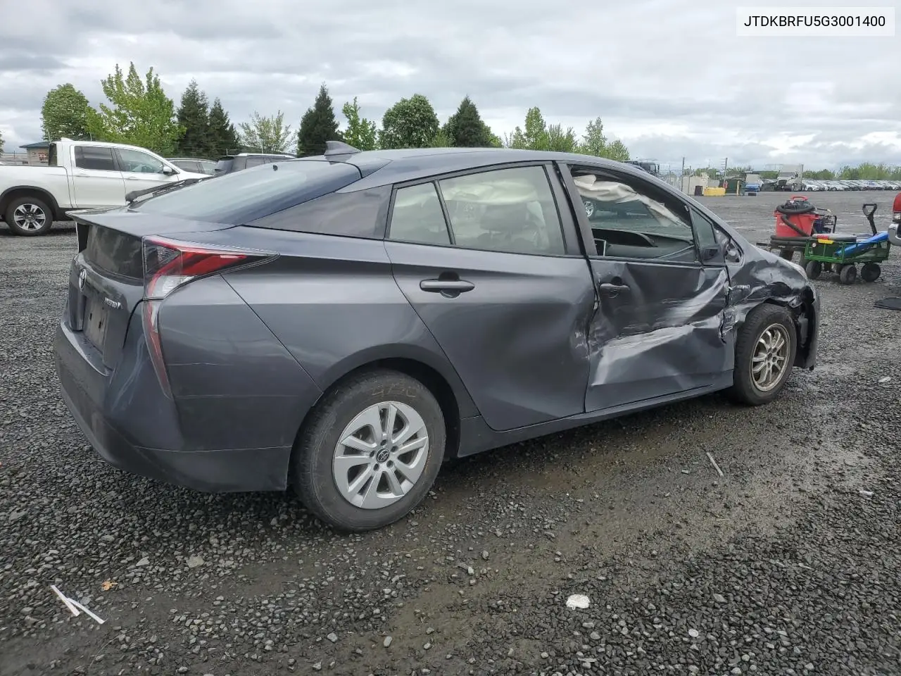 2016 Toyota Prius VIN: JTDKBRFU5G3001400 Lot: 56413545