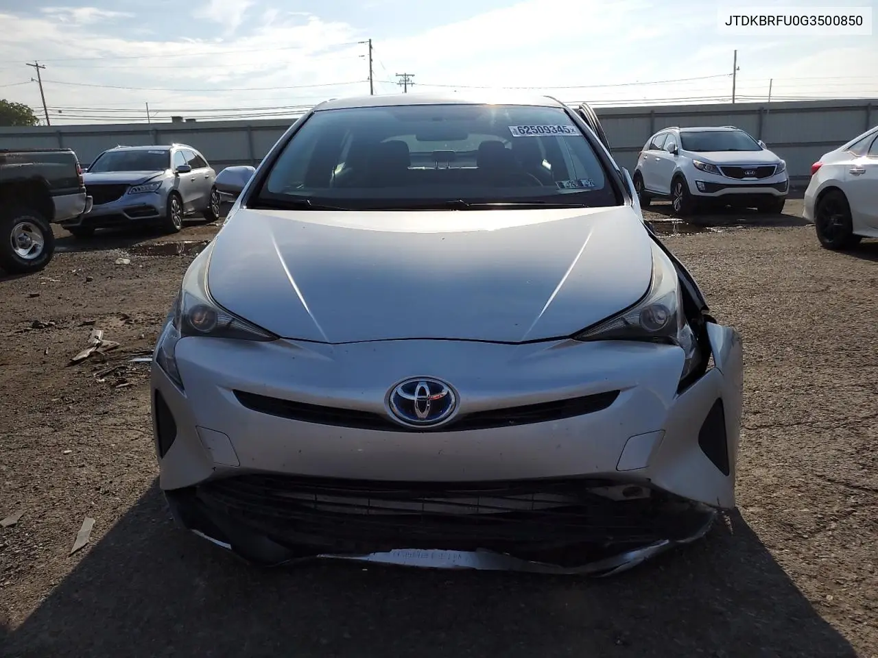 2016 Toyota Prius VIN: JTDKBRFU0G3500850 Lot: 62509345