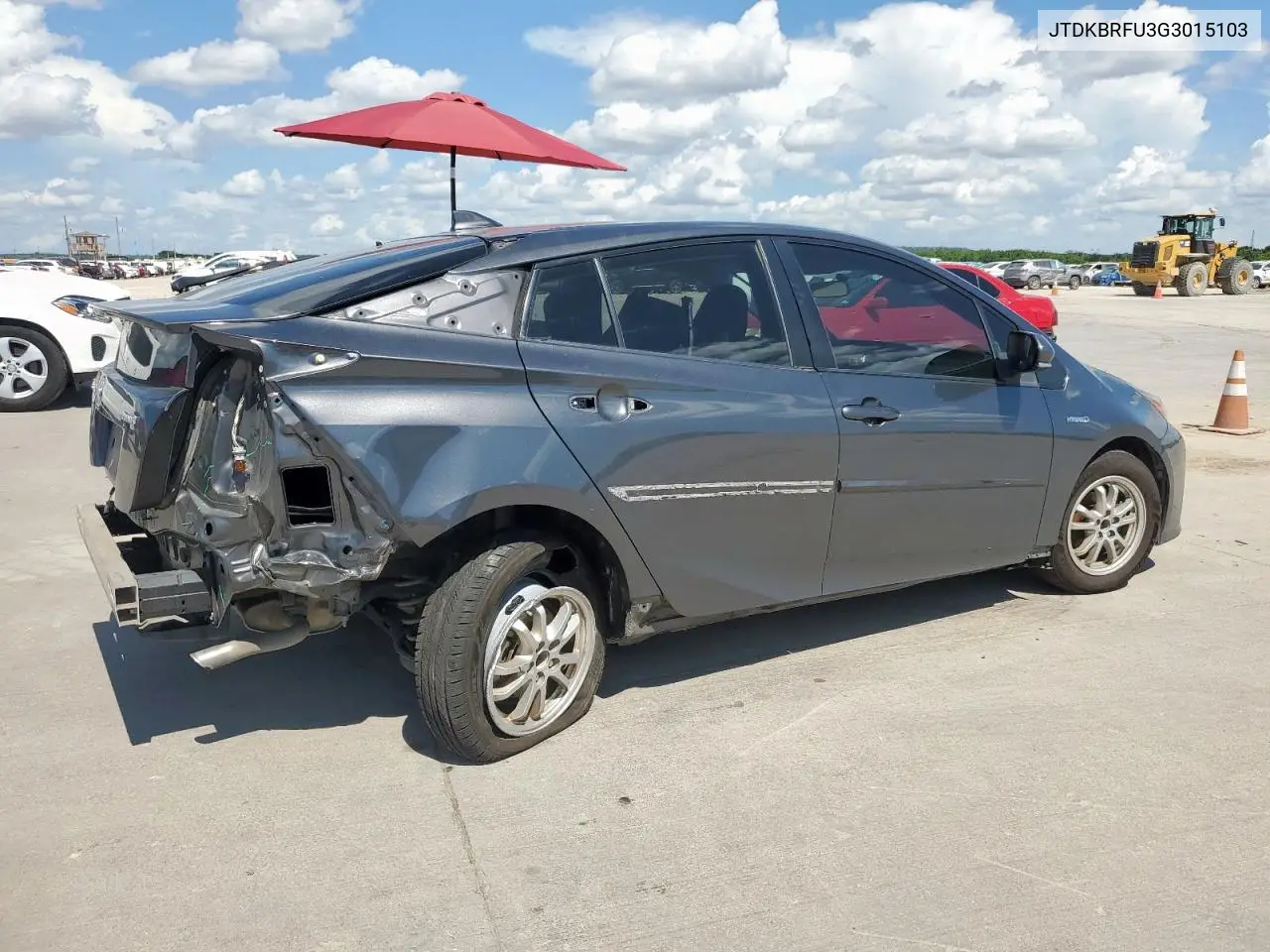 2016 Toyota Prius VIN: JTDKBRFU3G3015103 Lot: 62595815