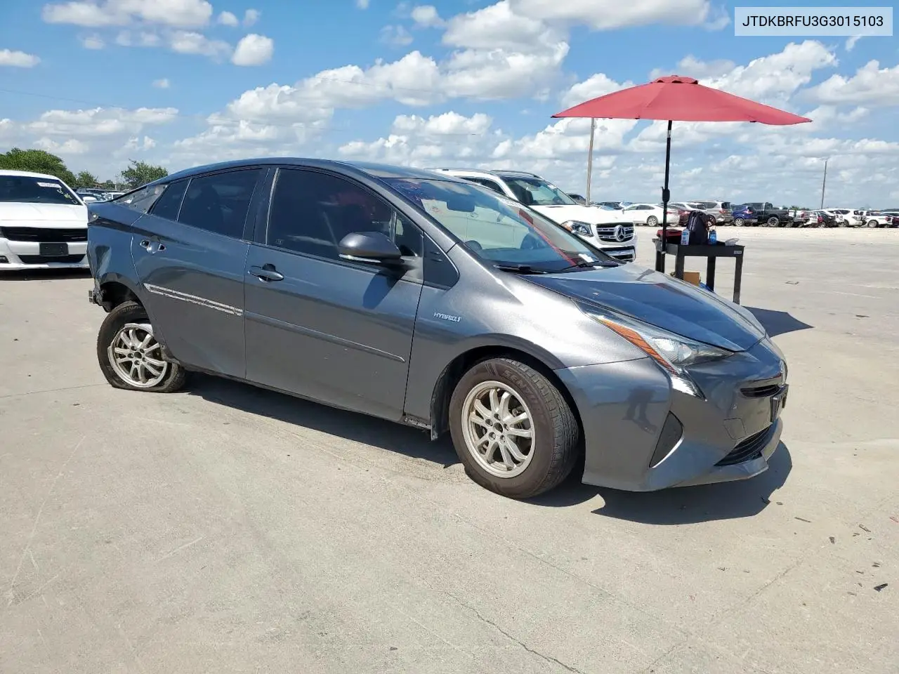 2016 Toyota Prius VIN: JTDKBRFU3G3015103 Lot: 62595815