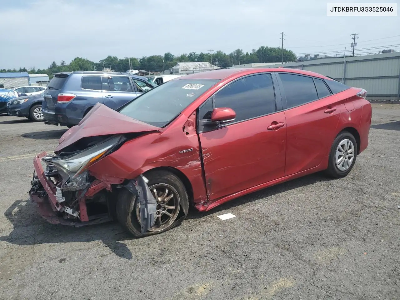 2016 Toyota Prius VIN: JTDKBRFU3G3525046 Lot: 62880165