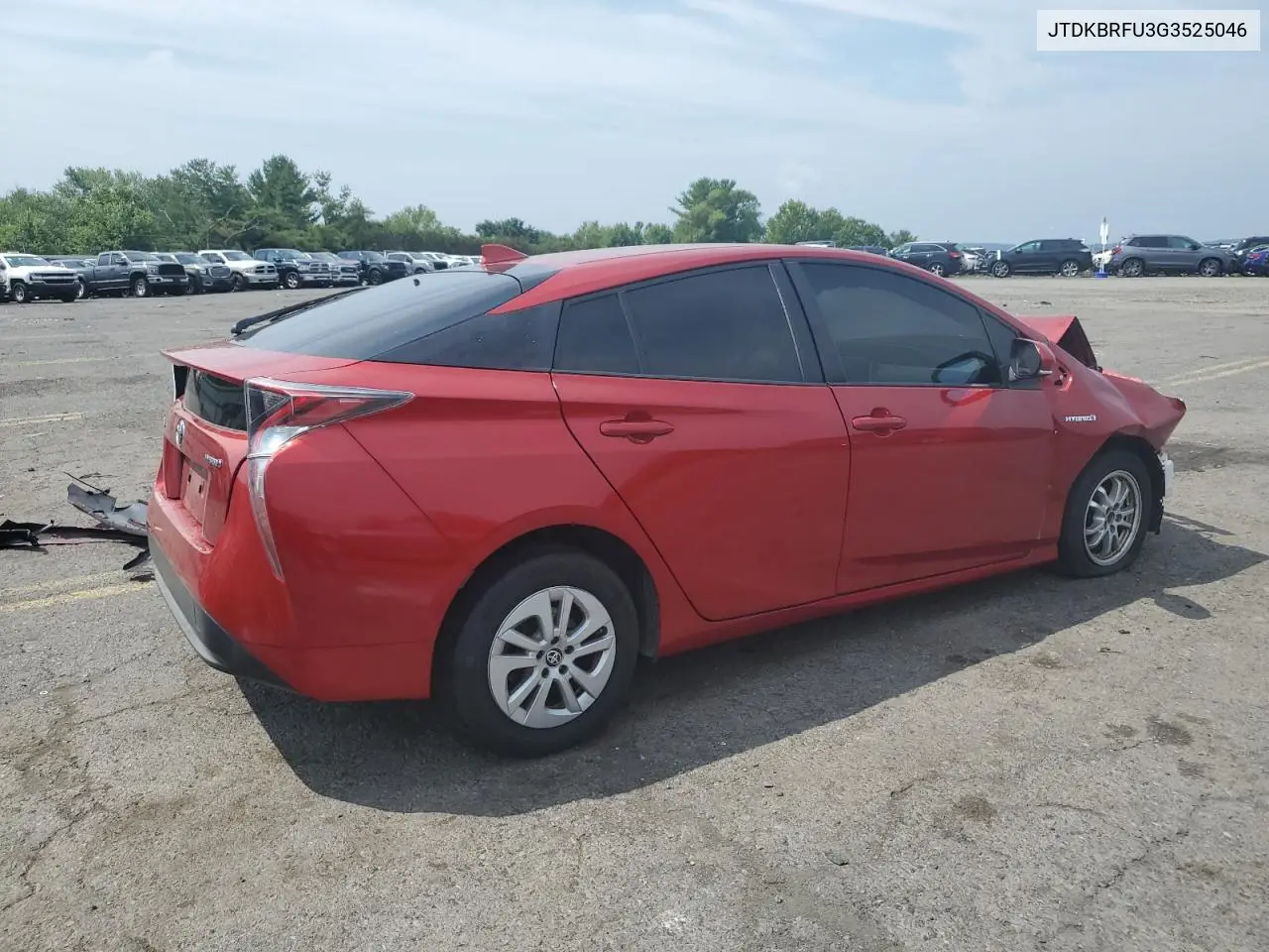 2016 Toyota Prius VIN: JTDKBRFU3G3525046 Lot: 62880165