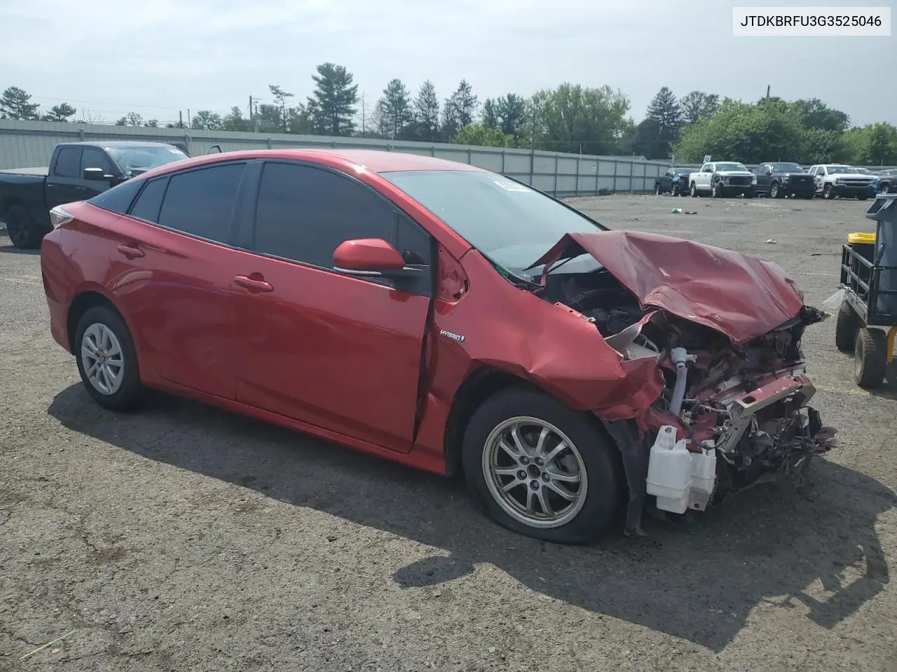 2016 Toyota Prius VIN: JTDKBRFU3G3525046 Lot: 62880165