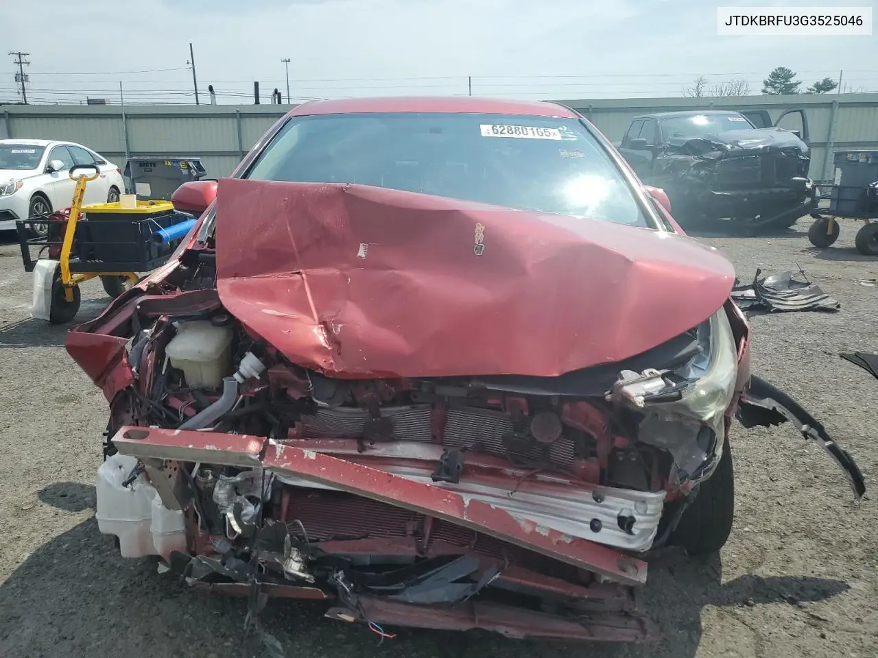 2016 Toyota Prius VIN: JTDKBRFU3G3525046 Lot: 62880165