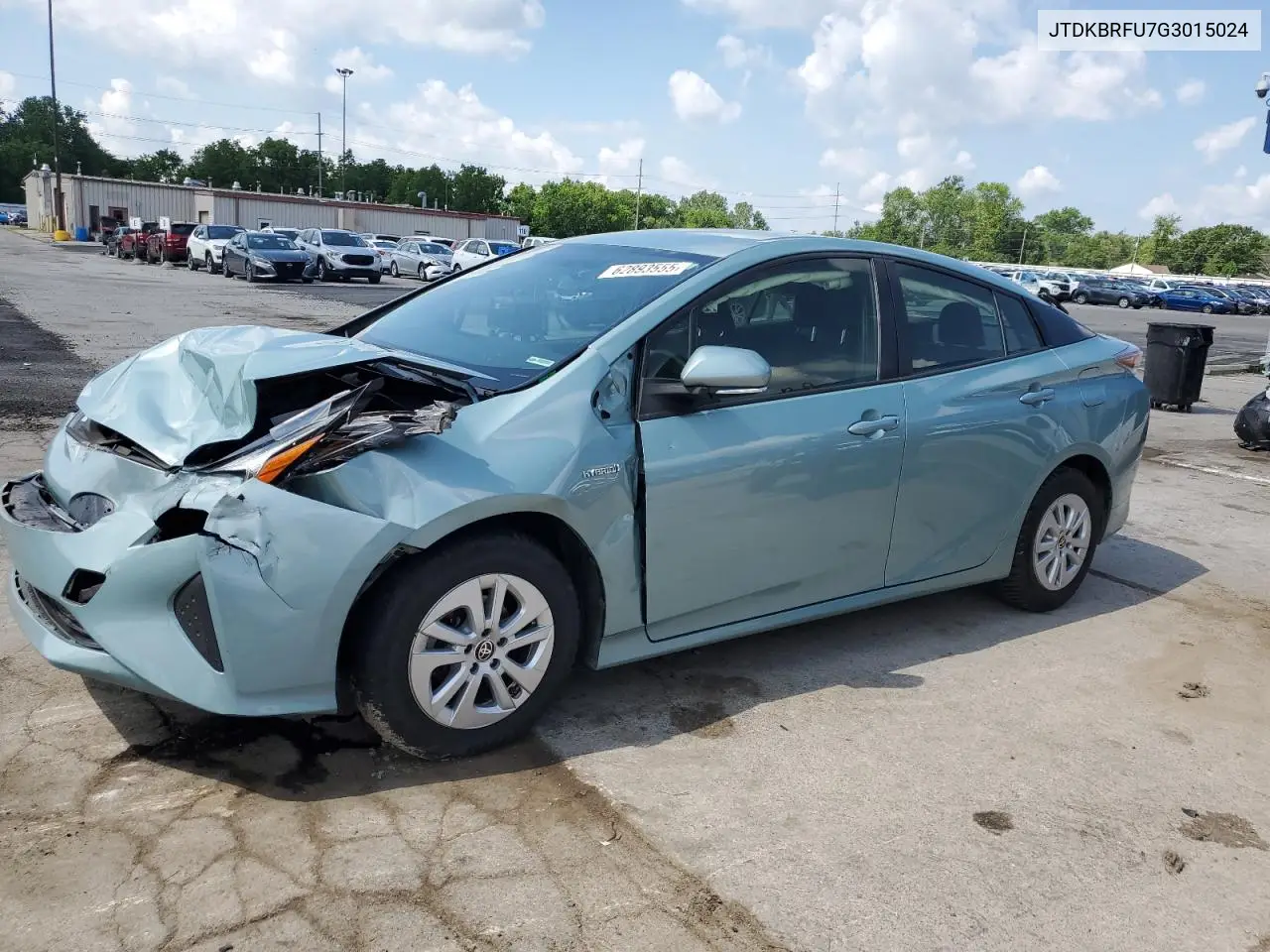 2016 Toyota Prius VIN: JTDKBRFU7G3015024 Lot: 62893555