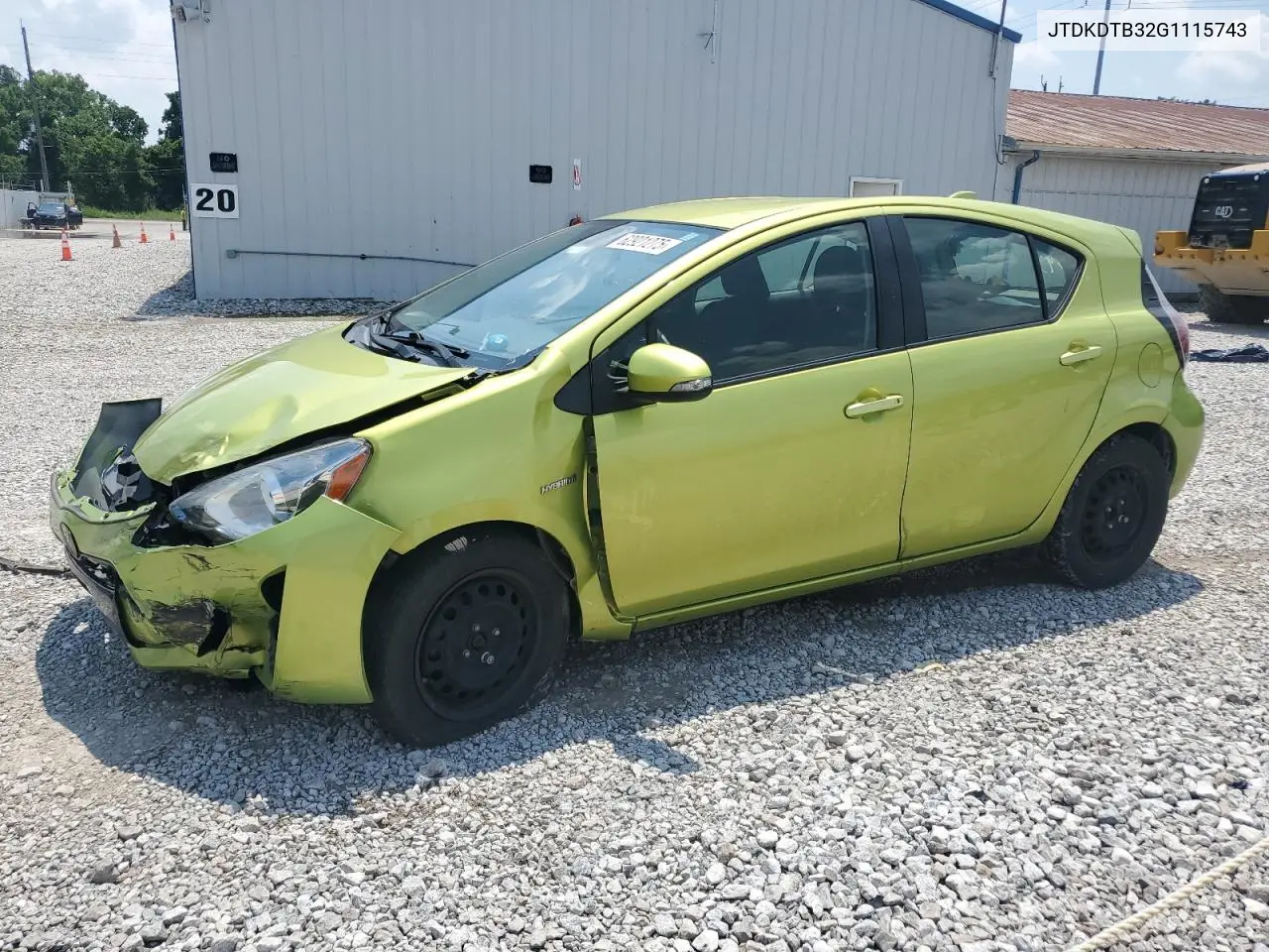 2016 Toyota Prius C VIN: JTDKDTB32G1115743 Lot: 62921275