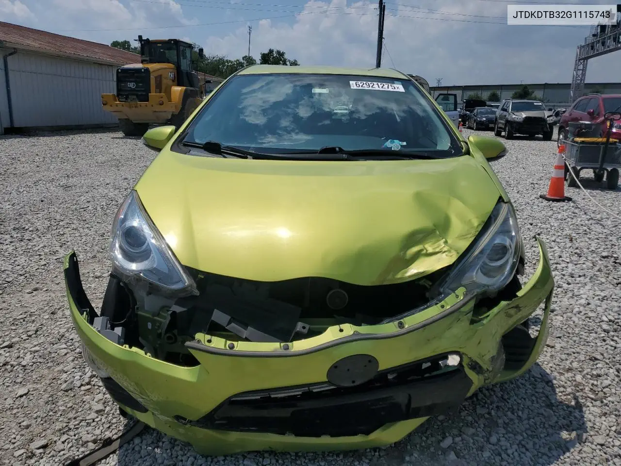 2016 Toyota Prius C VIN: JTDKDTB32G1115743 Lot: 62921275