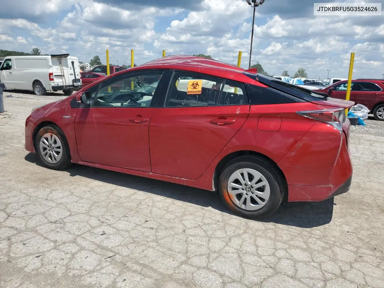 2016 Toyota Prius VIN: JTDKBRFU5G3524626 Lot: 63243455