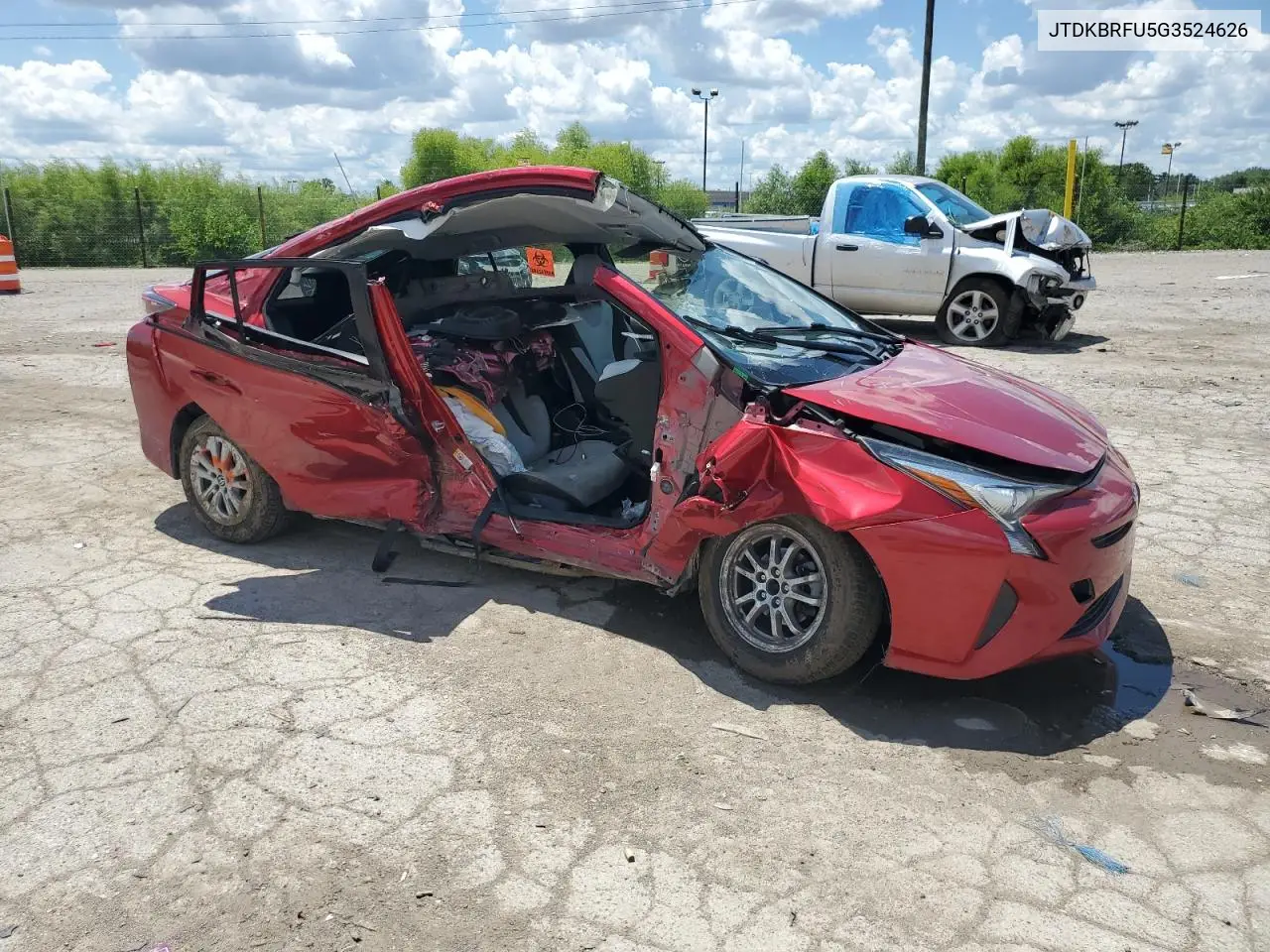 2016 Toyota Prius VIN: JTDKBRFU5G3524626 Lot: 63243455