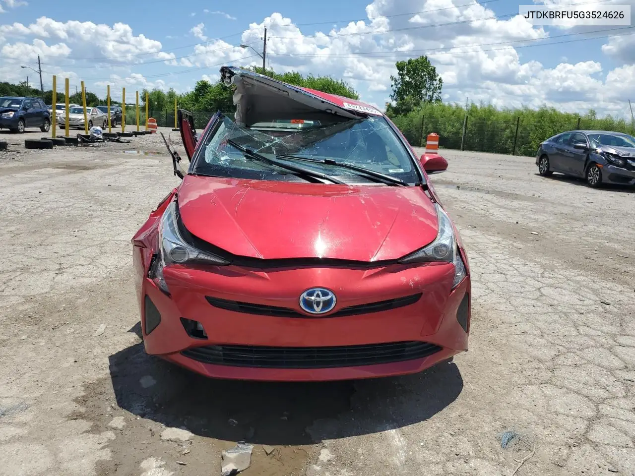 2016 Toyota Prius VIN: JTDKBRFU5G3524626 Lot: 63243455