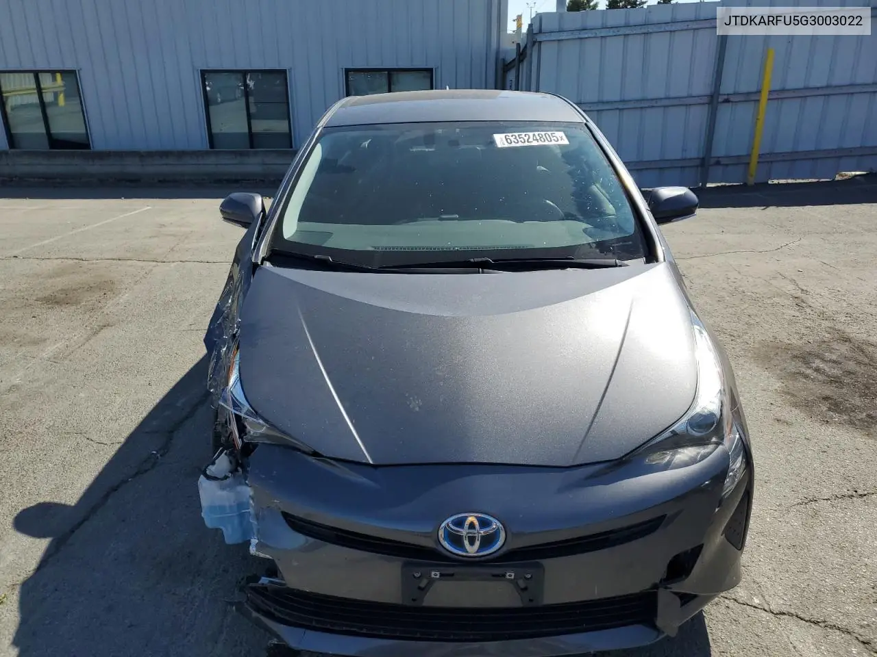 2016 Toyota Prius VIN: JTDKARFU5G3003022 Lot: 63524805