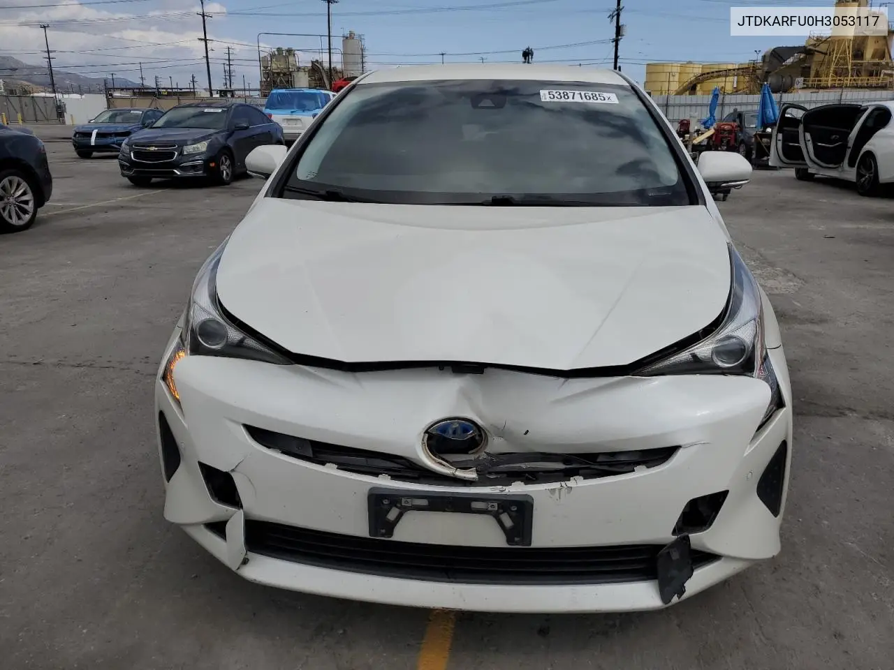 2017 Toyota Prius VIN: JTDKARFU0H3053117 Lot: 53871685