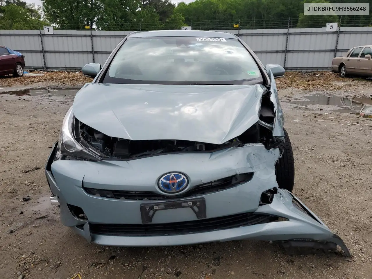 2017 Toyota Prius VIN: JTDKBRFU9H3566248 Lot: 56851065