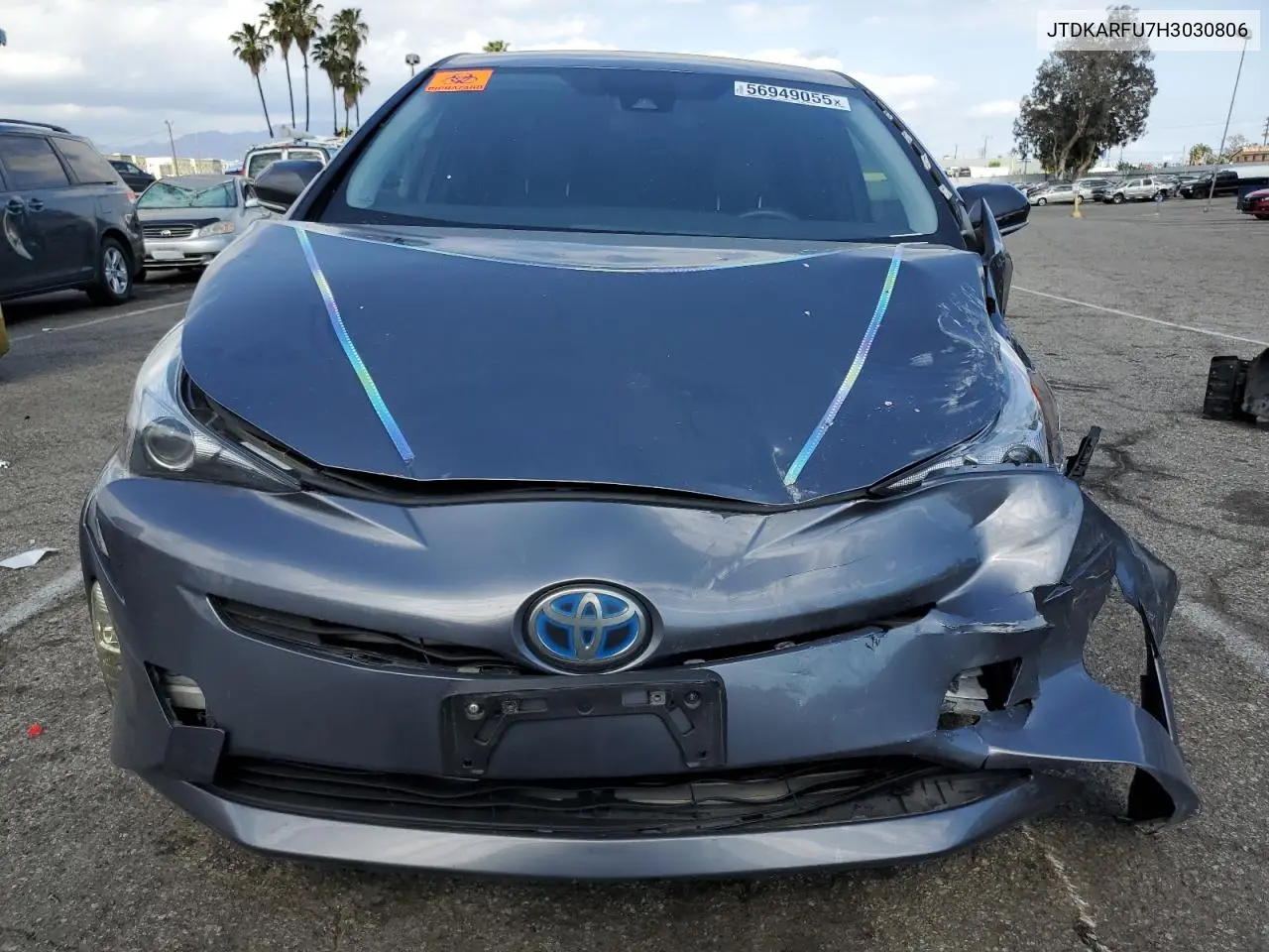 2017 Toyota Prius VIN: JTDKARFU7H3030806 Lot: 56949055