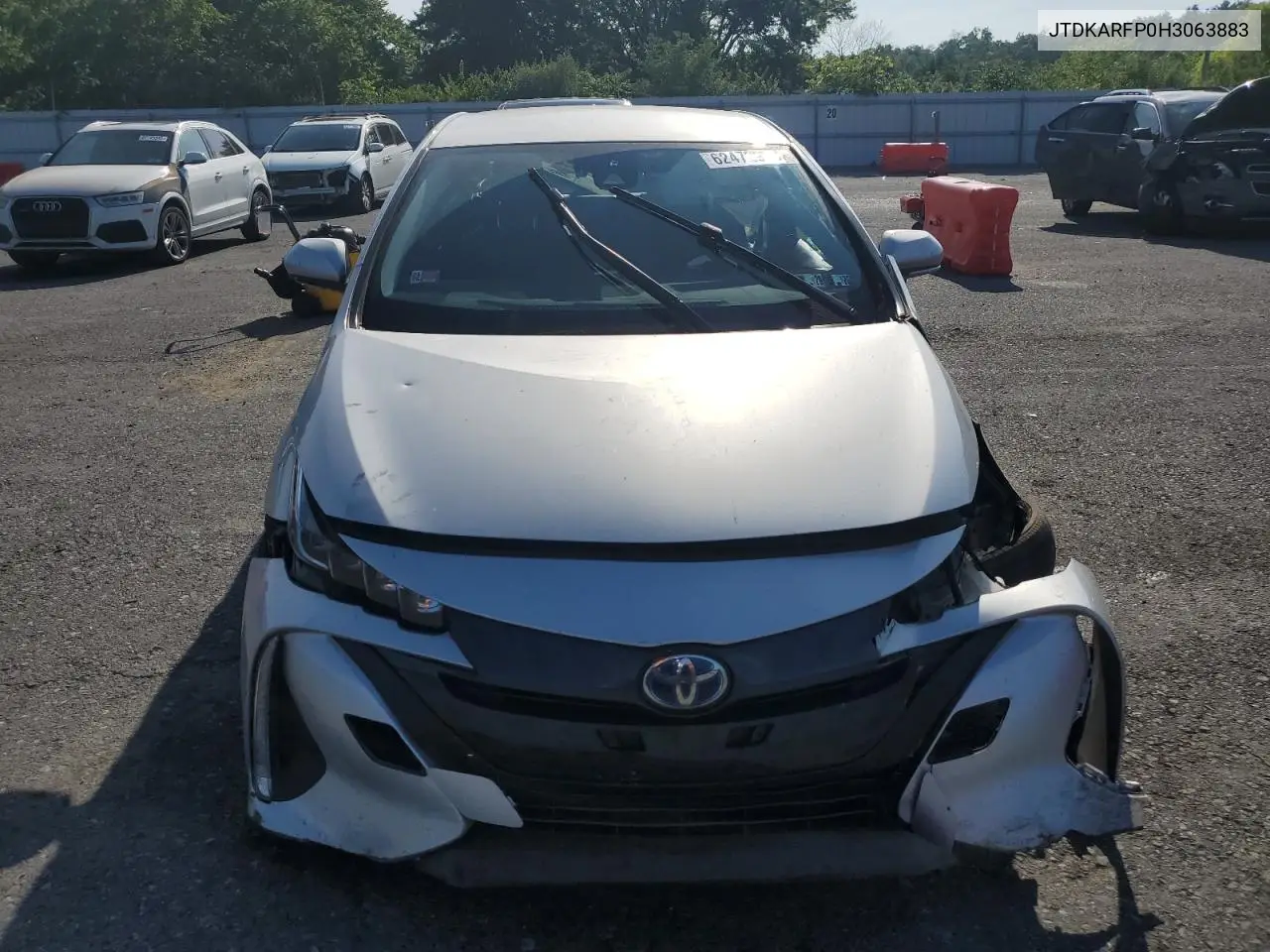 2017 Toyota Prius Prime VIN: JTDKARFP0H3063883 Lot: 62472935